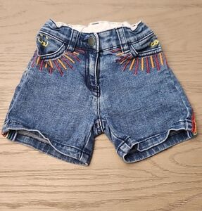Stella McCartney for kids rainbow denim shorts 10 years